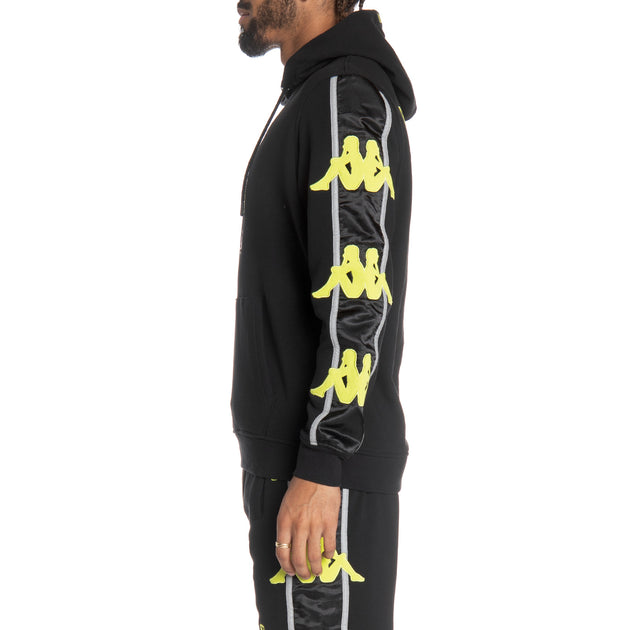 Kappa hoodie black sales and yellow