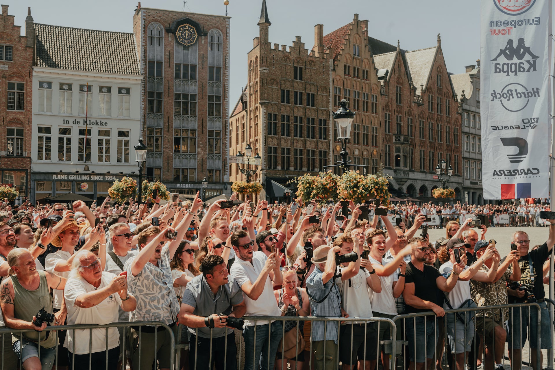 Passionate Gumball fans celebrating the arrival of supercars and superstars in Europe 